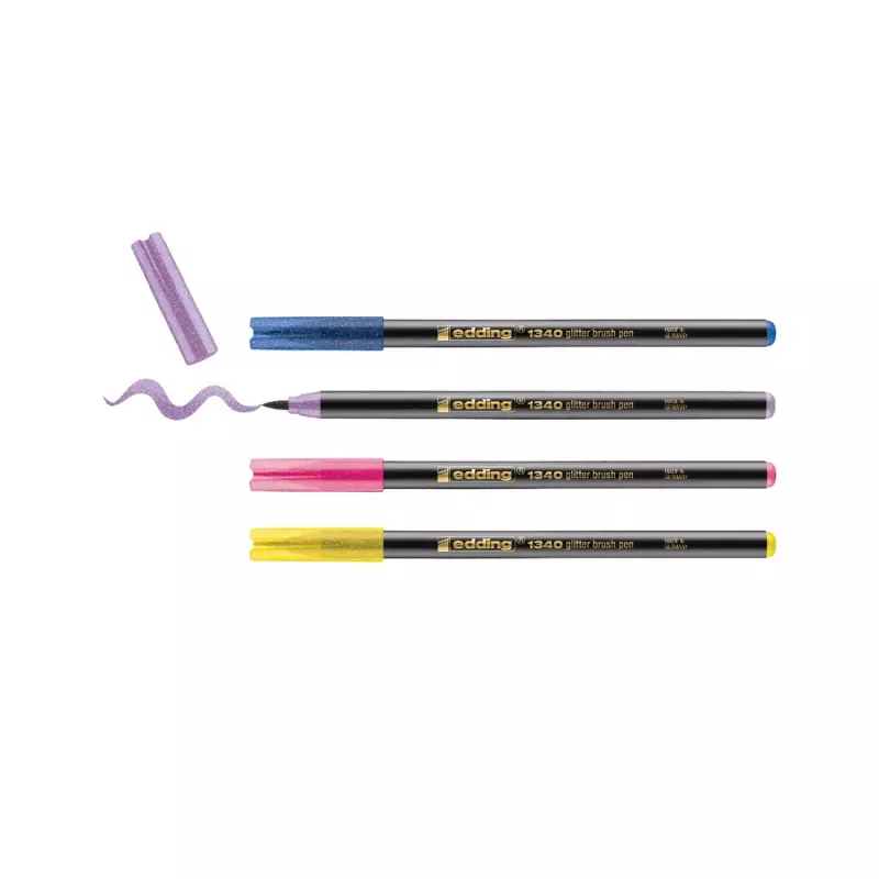 Rotulador Edding 4-1340-4-3 Azul Ocre Rosa Lila Punta pincel