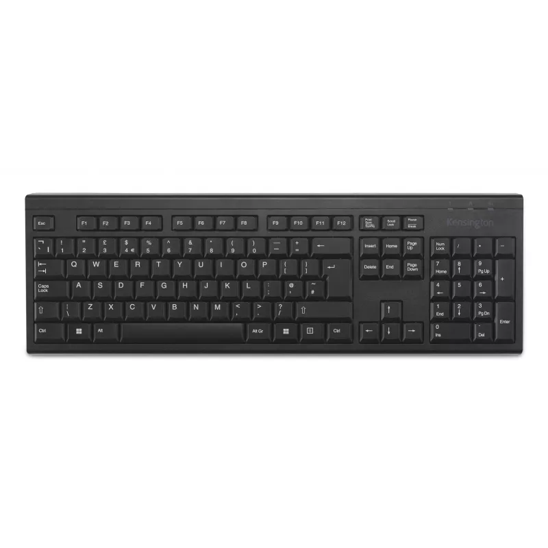 Teclado inalámbrico Kensington KB150 EQ, tamaño completo (100%), inalámbrico, RF inalámbrico, membrana, QWERTY, negro