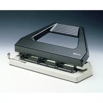 Perforadora Rexel V430 de 4 taladros negro, 30 hojas, negro, gris, metal, 6 mm, 1,71 kg, 209 mm