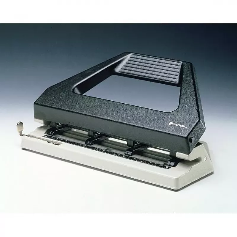 Rexel 420 Variabel 08909 perforador múltiple con perforación variable, 30 hojas, metal, negro/gris