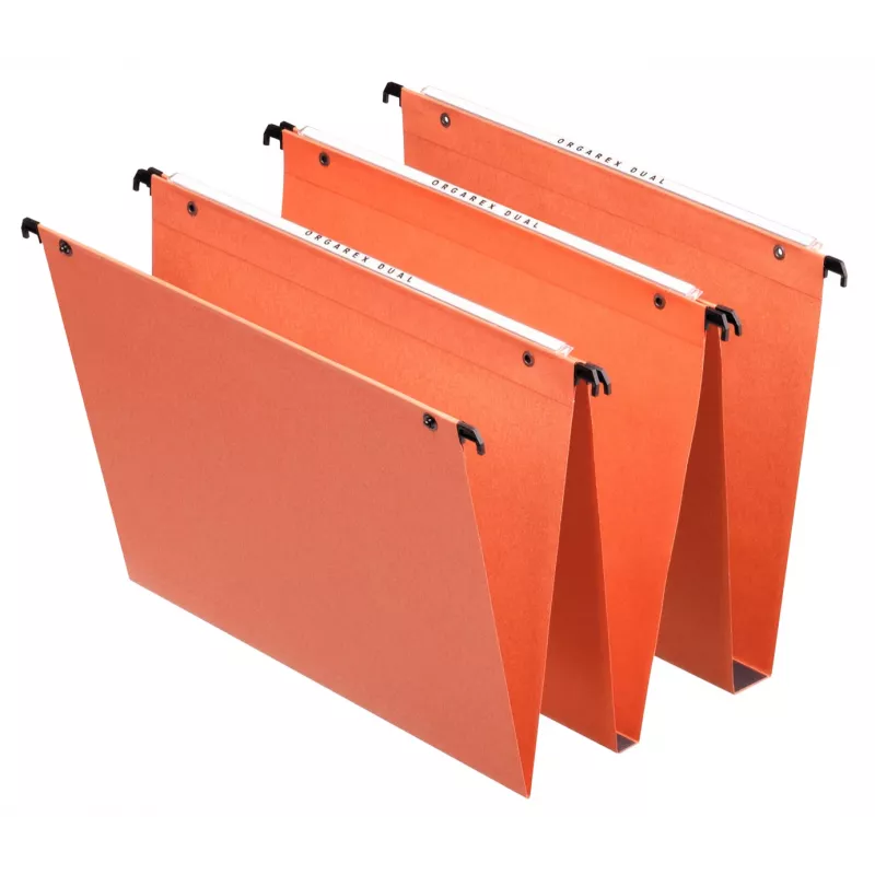 Archivador de suspensión Esselte Orgarex Dual vertical A4 naranja
