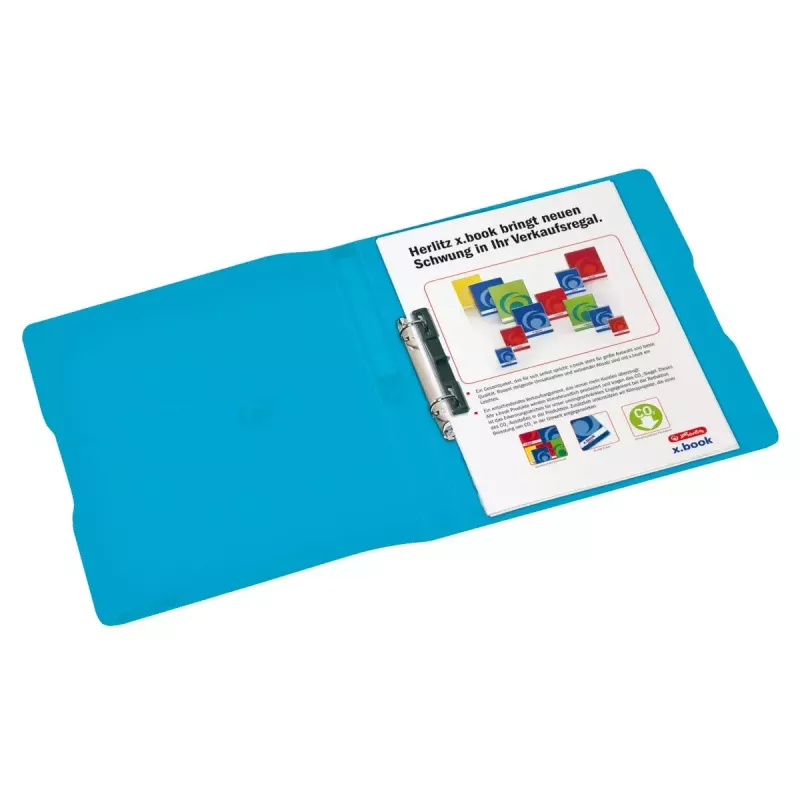 Archivador de anillas Herlitz 11205721 azul transparente
