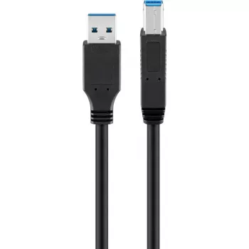 Goobay 95719 cable USB USB 3.2 Gen 1 1m USB A USB B negro