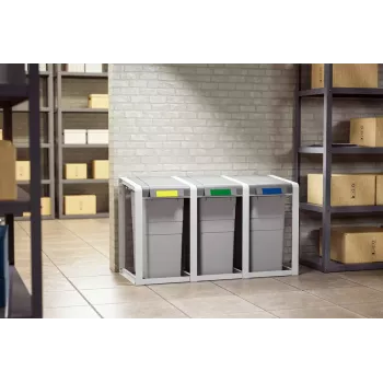 Papelera Hailo ProfiLine Öko XL rectangular plástico gris