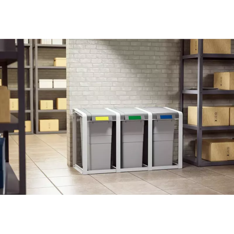 Papelera Hailo ProfiLine Öko XL rectangular plástico gris