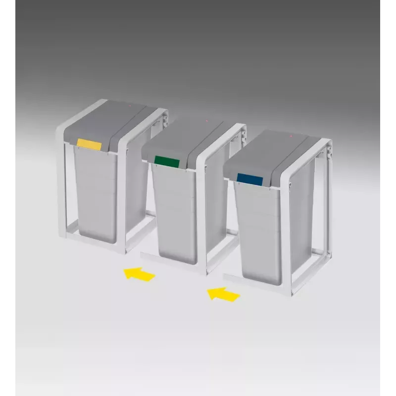 Papelera Hailo ProfiLine Öko XL rectangular plástico gris