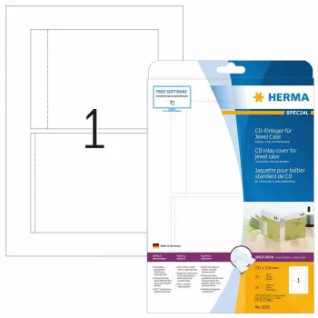 Tarjeta interior para CD HERMA 151x118 mm
