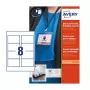 Avery L7418-25 etiquetas identificativas, blanco, 86 x 55 mm, 200 etiquetas (25 hojas)