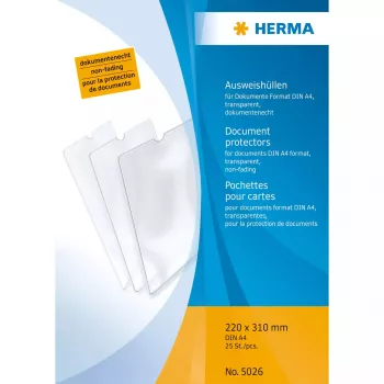 Funda de documentos HERMA 5026 polipropileno Transparente A4