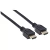 Manhattan 353946 cable HDMI de alta velocidad con Ethernet, 4K, 3D, ARC, CL3 para instalación en pared, macho a macho, apantallado, 3 m, negro
