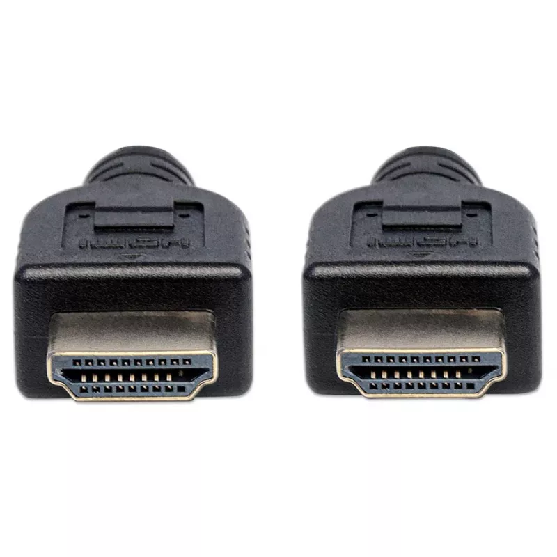 Manhattan 353946 cable HDMI de alta velocidad con Ethernet, 4K, 3D, ARC, CL3 para instalación en pared, macho a macho, apantallado, 3 m, negro