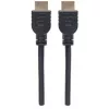 Manhattan 353946 cable HDMI de alta velocidad con Ethernet, 4K, 3D, ARC, CL3 para instalación en pared, macho a macho, apantallado, 3 m, negro