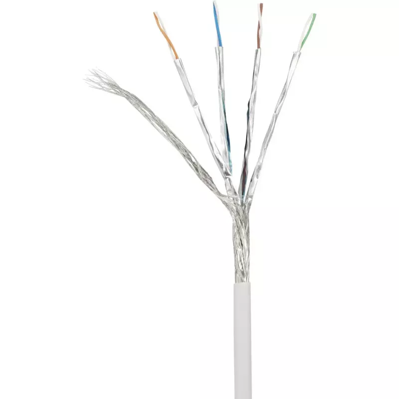 Renkforce Cable de red Cat6a S/FTP 1381766, 20 m, gris