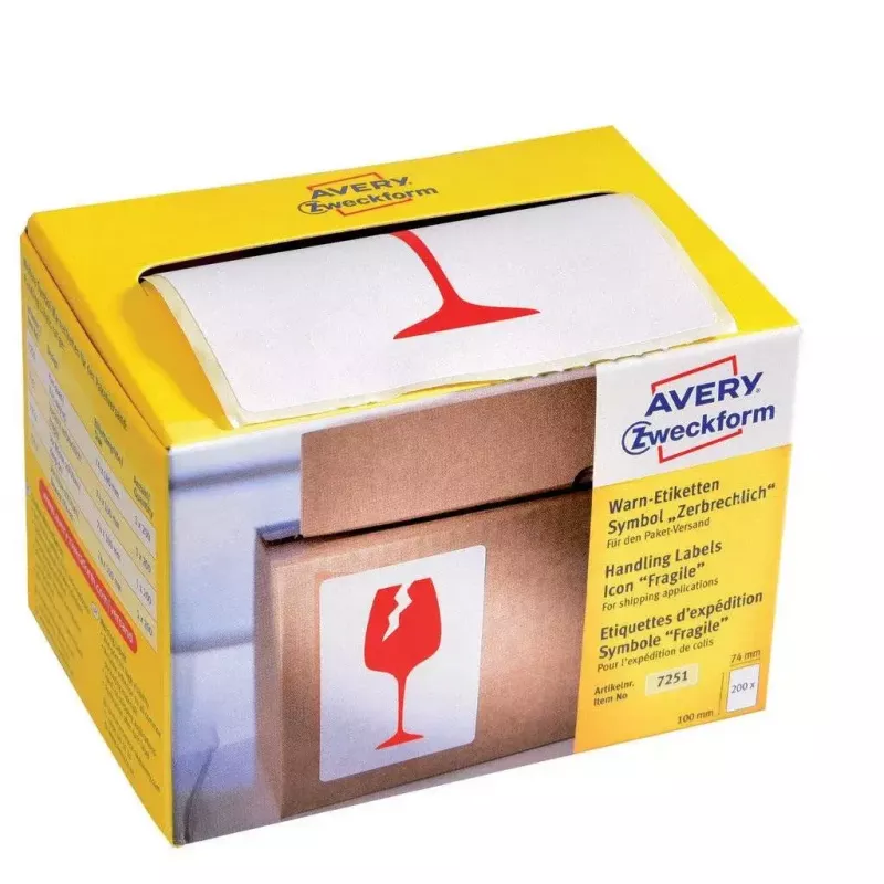 Etiqueta autoadhesiva rectangular AVERY 7251 azul