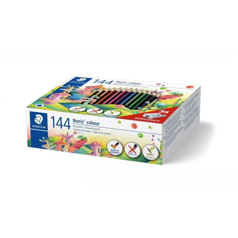 Staedtler Noris colour 185 lápices de colores, 144 uds., colores surtidos (185 C144)