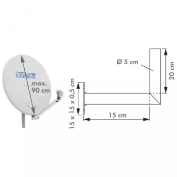Soporte de pared Schwaiger WAH1525 001 plata aluminio