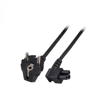 Cable de alimentación ACT CEE 7/7 (acodado) - C5 (acodado) negro 3 m