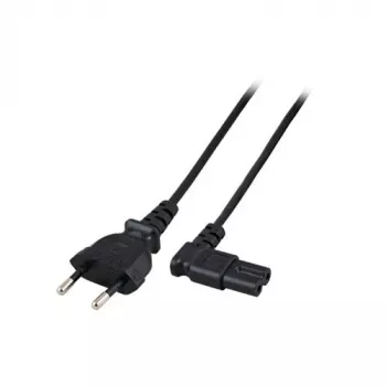 Cable de alimentación conector euro - conector hembra C7 acodado izquierda/derecha negro 2 m ACT AK5019