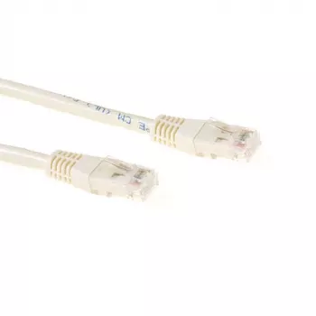 Cable de parcheo ACT marfil 15 m U/UTP CAT6A con conectores RJ45
