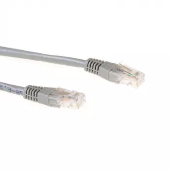 Cable de parcheo ACT gris 0,5 metros U/UTP CAT6A con conectores RJ45