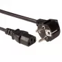 ACT Powercord LSZH cable de alimentación conector CEE 7/7 macho (acodado) - C13 negro 5 m