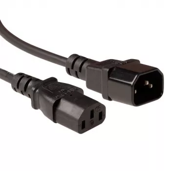 Cable de alimentación ACT Powercord LSZH C13 - C14 negro 1,8 m