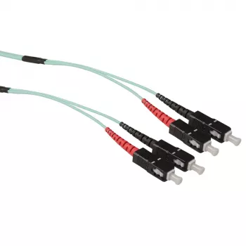 ACT Cable de fibra óptica multimodo 50/125 OM3 dúplex reforzado de 10 metros con conectores SC