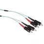 ACT Cable de fibra óptica multimodo 50/125 OM3 dúplex reforzado de 10 metros con conectores SC