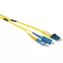 ACT Cable de fibra óptica monomodo 9/125 OS2 dúplex reforzado de 40 metros con conectores LC y SC
