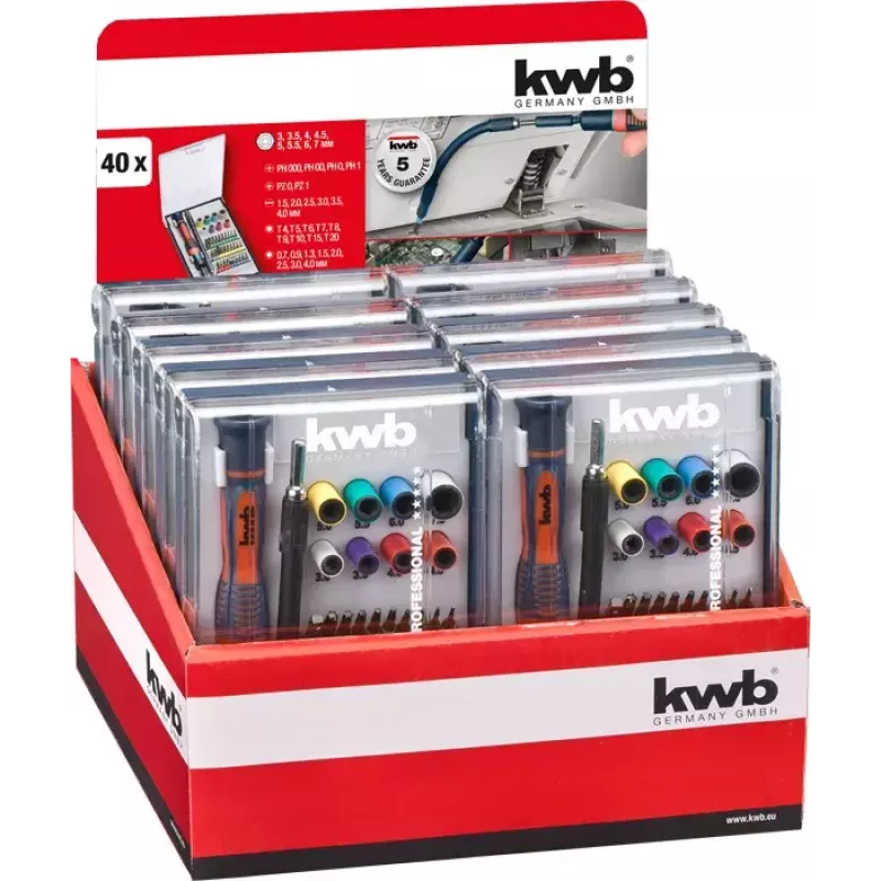 KWB 115700 Juego de puntas para destornillador, 40 uds.