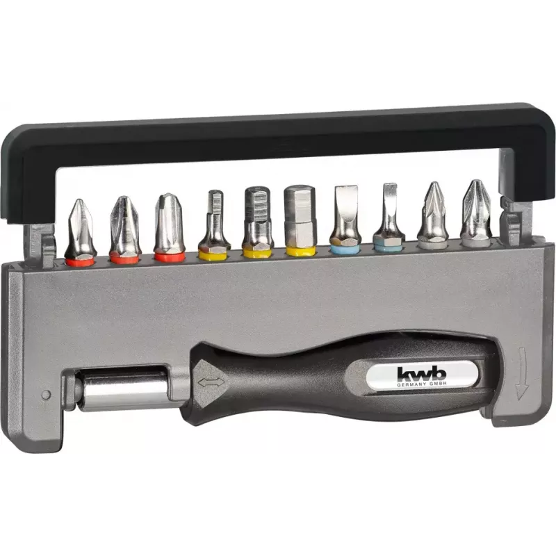Juego de puntas de destornillador KWB Industrial Steel Standard Handy Bit Box