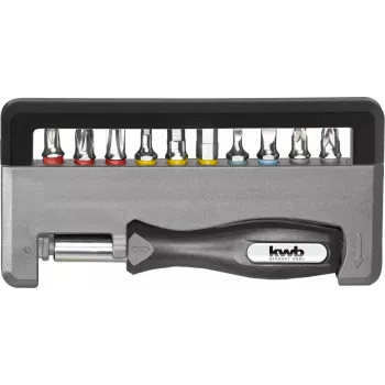 Juego de puntas de destornillador KWB Industrial Steel Standard Handy Bit Box