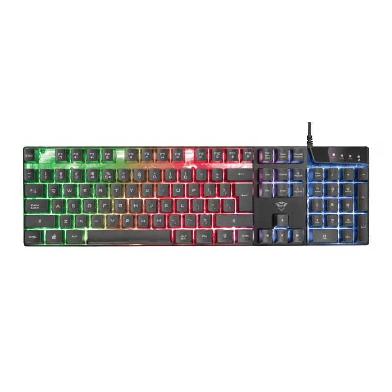 Teclado gaming Trust GXT 835 Azor USB alemán negro