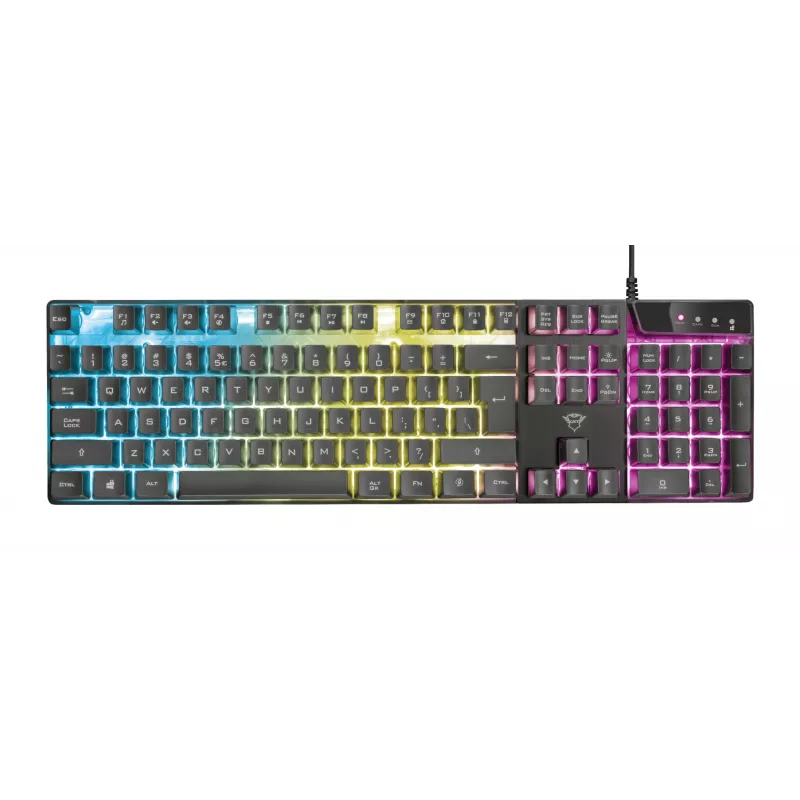 Teclado gaming Trust GXT 835 Azor USB alemán negro