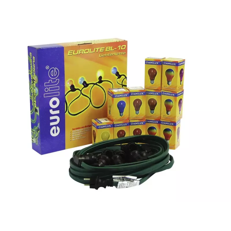 EUROLITE BL-10 E-27 Cadena de luces con 12 bombillas