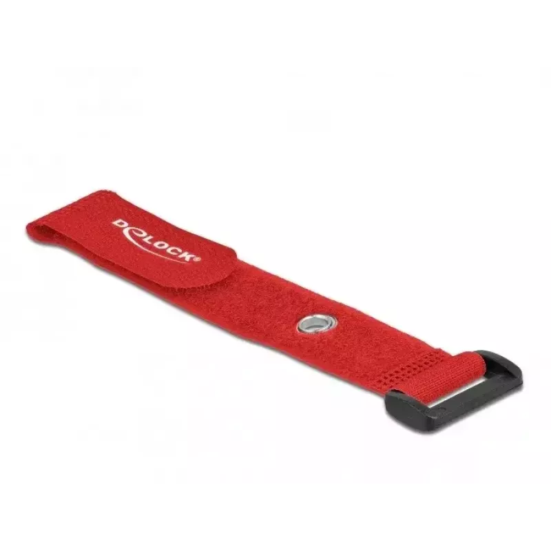 Bridas de cable de velcro DeLOCK 19545 Rojo 190 mm 25 mm 5 uds.