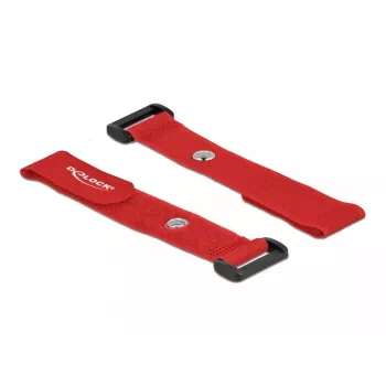 Bridas de cable de velcro DeLOCK 19545 Rojo 190 mm 25 mm 5 uds.