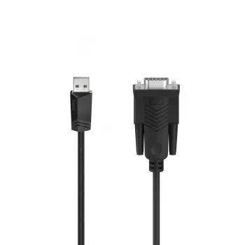 Hama 00200622 Cable serie Negro 1,5 m Sub-D USB-A