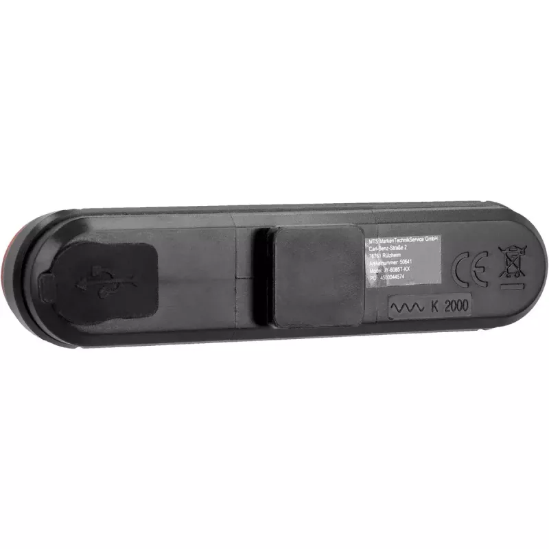 Fischer 50647 juego de luces LED para bicicleta a pilas, luz delantera de 80 lux