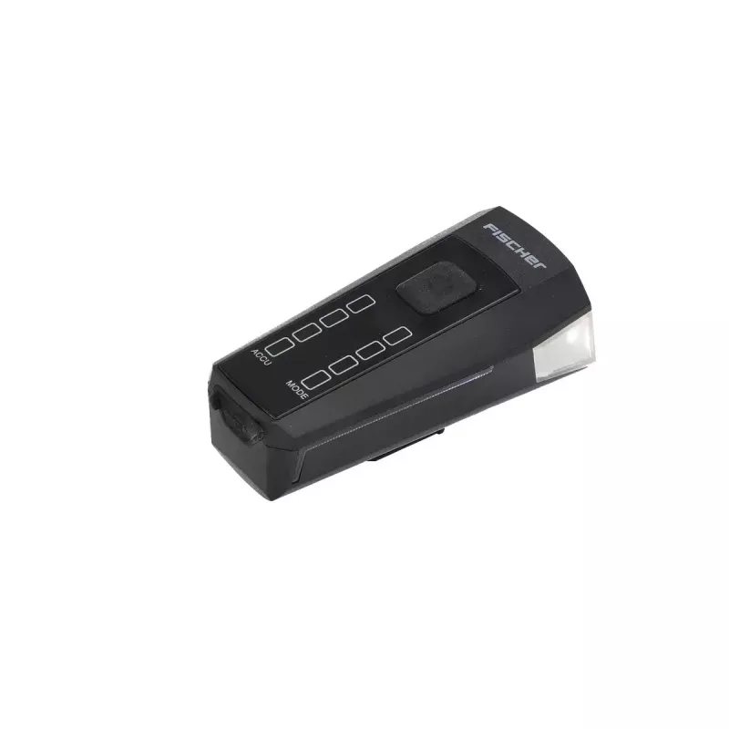 Fischer 50647 juego de luces LED para bicicleta a pilas, luz delantera de 80 lux