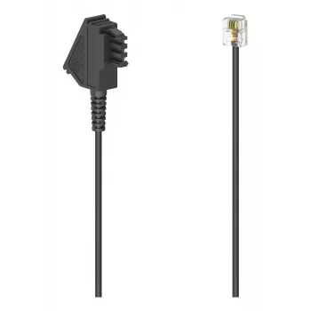 Hama 00300045 cable de teléfono 3 m negro