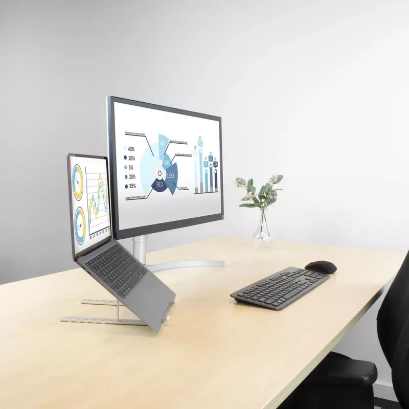 ACT soporte plegable para portátil aluminio, altura ajustable en 7 posiciones