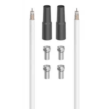 Hama Cable coaxial digital 20 m negro, metálico, blanco