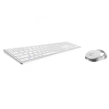 Rapoo 9850M teclado y ratón incluidos Home RF Wireless Bluetooth QWERTZ alemán blanco