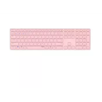 Rapoo E9800M teclado inalámbrico Bluetooth QWERTZ alemán rosa
