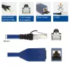 ACT azul 1 metro LSZH S/FTP CAT6A MPTL cable alargador sin lengüeta con conectores RJ45