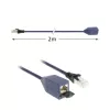 ACT azul 2 metros LSZH S/FTP CAT6A MPTL cable alargador con protección de lengüeta conectores RJ45