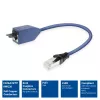 ACT azul 7 metros LSZH SFTP CAT6A MPTL cable alargador, protección de lengüeta, con conectores RJ45