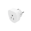 Hama 00223458 Adaptador de enchufe Tipo E/F híbrido Tipo B blanco