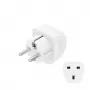 Hama 00223459 Adaptador de enchufe Tipo E/F híbrido Tipo G (UK) blanco